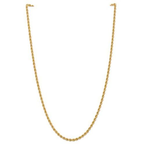 10k 3.65mm Solid Rope Chain- 20 inches long - Picture 2 of 3